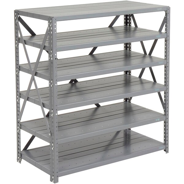 Global Industrial 6 Shelf, Open Steel Shelving Unit, 36inW x 18inD x 39inH, Gray 239601 - main